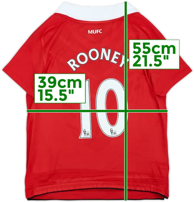 2010-11 Manchester United Home Shirt Rooney #10 (6-8 Years)