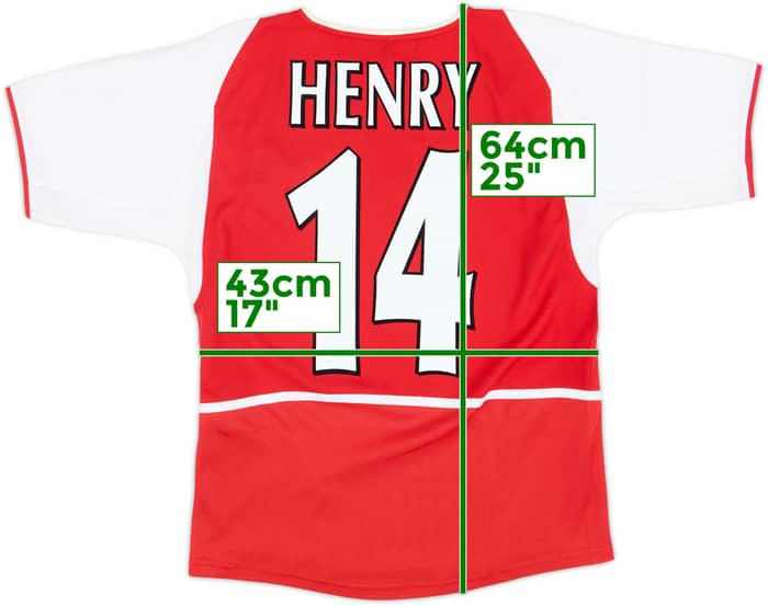 2002-04 Arsenal Home Shirt Henry #14 - 8/10 - (L.Boys)