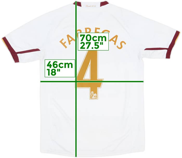 2007-08 Arsenal Away Shirt Fabregas #4 - 8/10 - (XL.Boys)