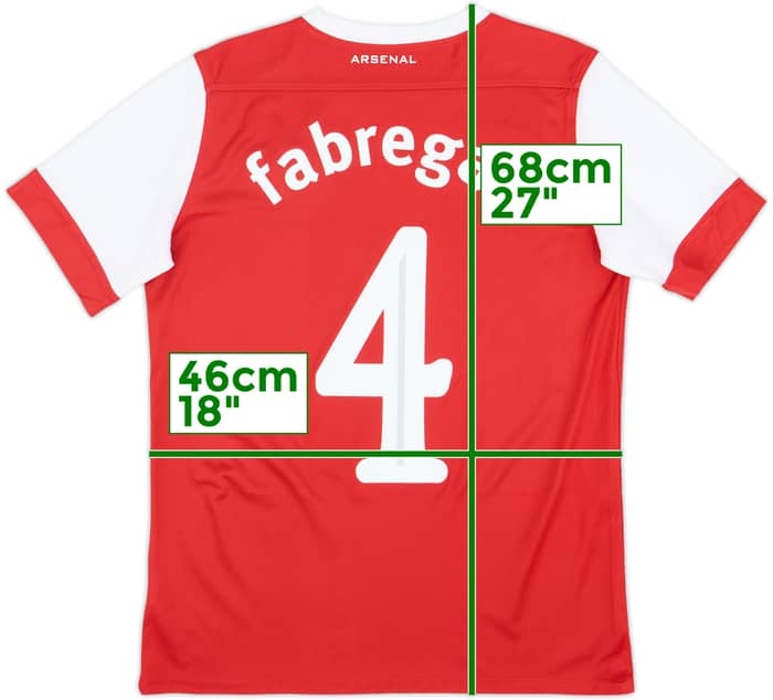 2010-11 Arsenal Home Shirt Fabregas #4 - 8/10 - (XL.Boys)
