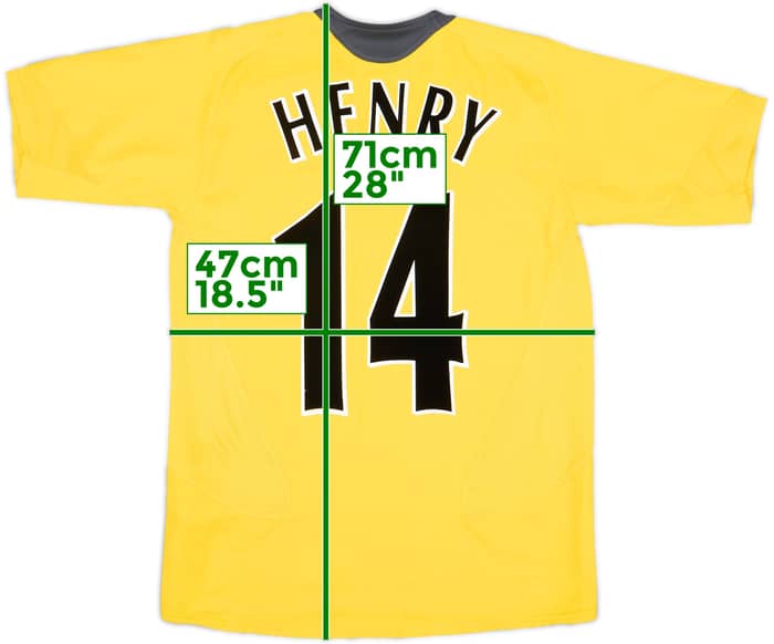2005-06 Arsenal Away Shirt Henry #14 - 6/10 - (XL.Boys)