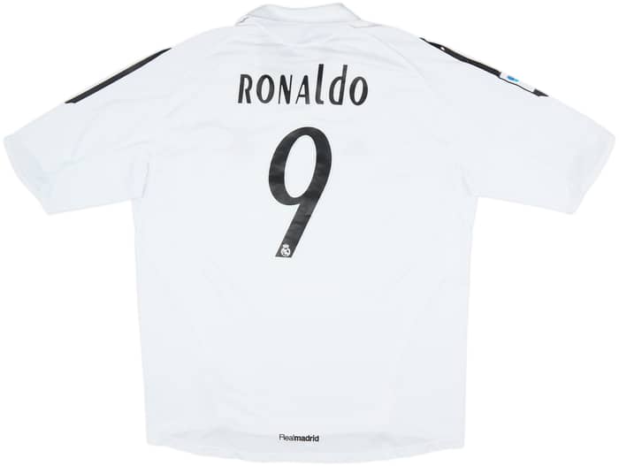 2005-06 Real Madrid Home Shirt Ronaldo #9 - 7/10 - (XXL)