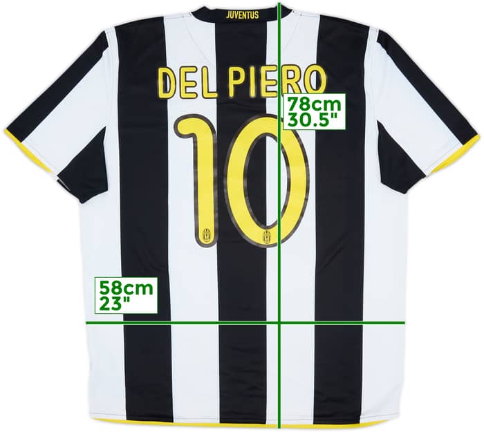 2008-09 Juventus Home Shirt Del Piero #10 - 5/10 - (XL)