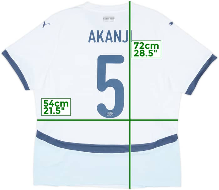 2024-25 Switzerland Away Shirt Akanji #5 - 8/10 - (XXL)