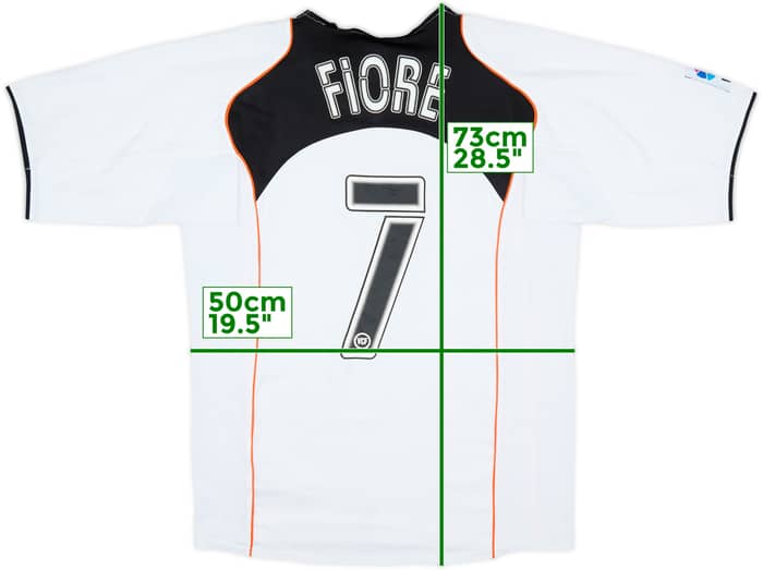 2004-05 Valencia Home Shirt Fiore #7 - 8/10 - (M)