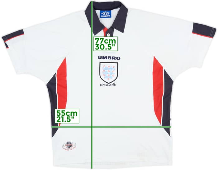 1997-99 England Home Shirt - 5/10 - (XL)