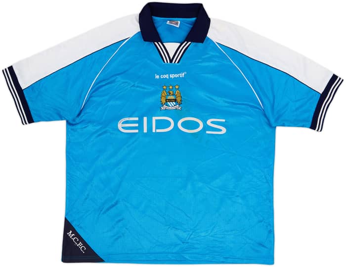 1999-01 Manchester City Home Shirt Dickov #9 - 5/10 - (XL)