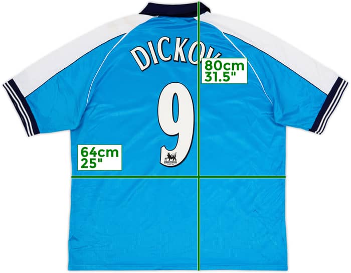 1999-01 Manchester City Home Shirt Dickov #9 - 5/10 - (XL)