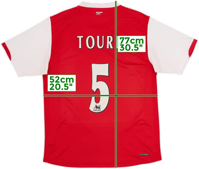 2006-08 Arsenal Home Shirt Toure #5 - 5/10 - (L)