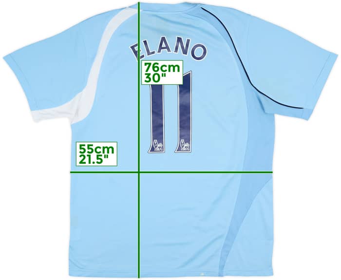 2008-09 Manchester City Home Shirt Elano #11 - 6/10 - (L)