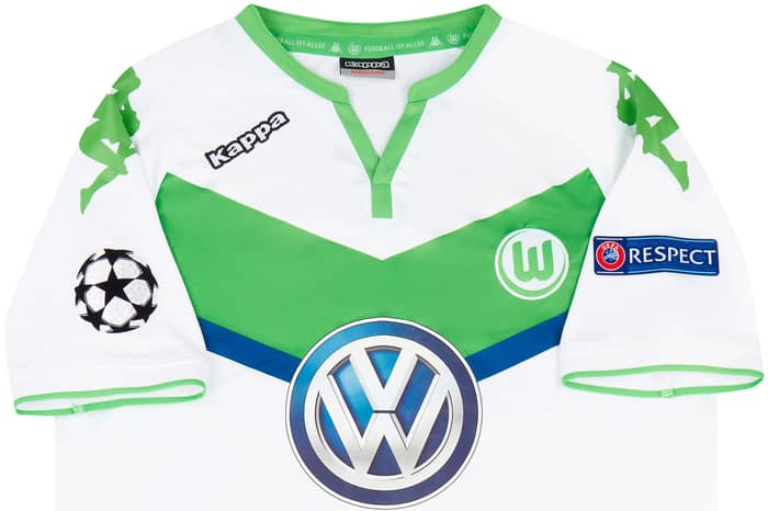 2015-16 Wolfsburg Match Issue Champions League Home Shirt Azzaoui #38 (v Manchester United)