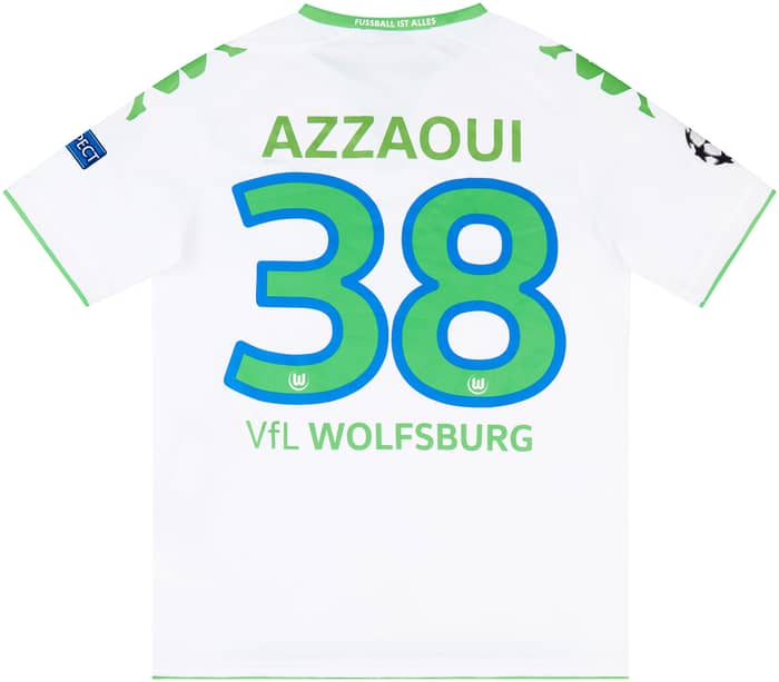 2015-16 Wolfsburg Match Issue Champions League Home Shirt Azzaoui #38 (v Manchester United)