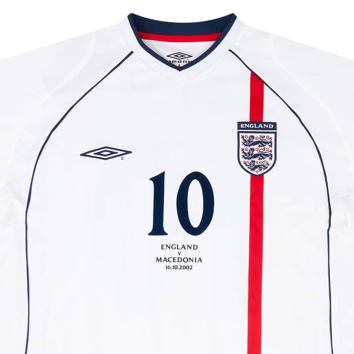 2002 England Match Issue Home Shirt Owen #10 (v Macedonia)