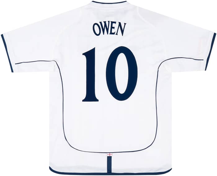 2002 England Match Issue Home Shirt Owen #10 (v Macedonia)