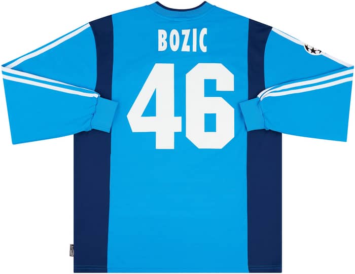 2002-03 Bayer Leverkusen Match Issue Champions League Away L/S Shirt Bozic #46 (v Man Utd)