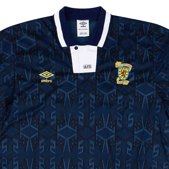 1992-93 Scotland Match Issue Home L/S Shirt #14