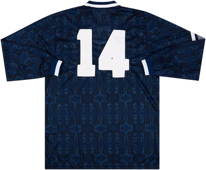 1992-93 Scotland Match Issue Home L/S Shirt #14