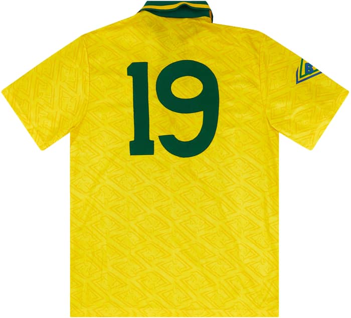 1992 Brazil Match Worn Home Shirt #19 (Evair) v USA