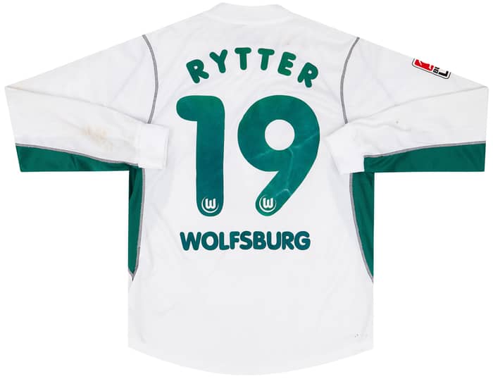 2002-03 Wolfsburg Match Worn Home L/S Shirt Rytter #19 (v Bochum)