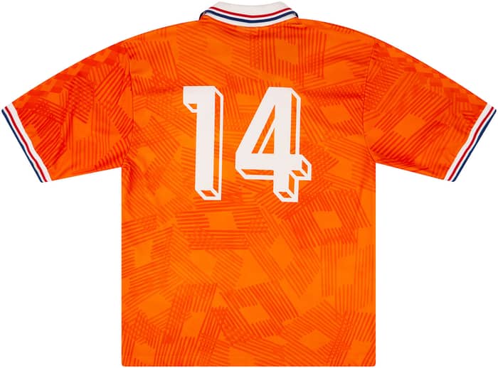1991-93 Netherlands Match Issue Home Shirt #14 (Overmars)
