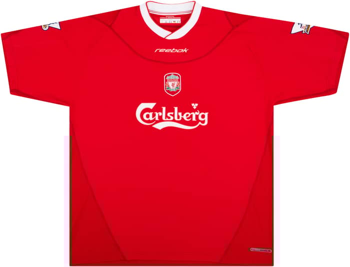2003-04 Liverpool Match Issue Home Shirt Heskey #8