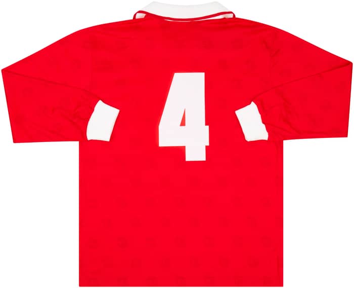 1995 Switzerland Match Worn Home L/S Shirt #4 (Henchoz) v England