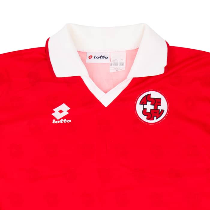 1995 Switzerland Match Worn Home L/S Shirt #4 (Henchoz) v England