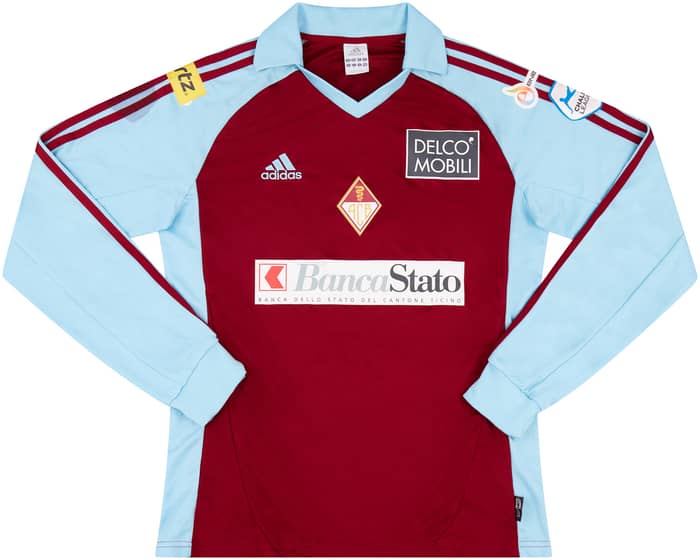 2012-13 AC Bellinzona Match Issue Home L/S Shirt Riedle #20