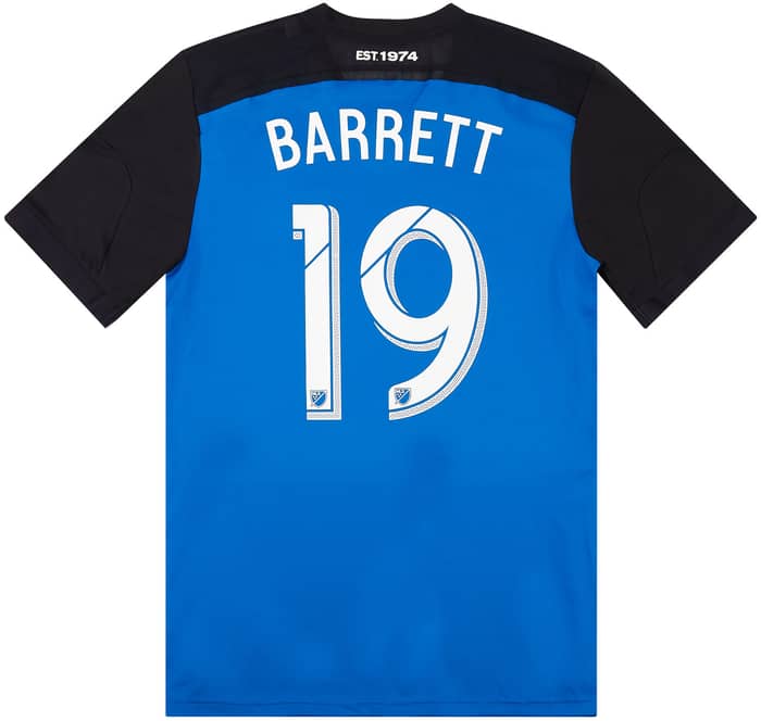 2016 San Jose Earthquakes Match Issue Home Shirt Barrett #19