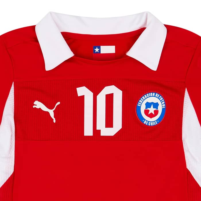 2012-14 Chile Match Issue Home L/S Shirt #10