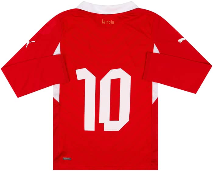 2012-14 Chile Match Issue Home L/S Shirt #10