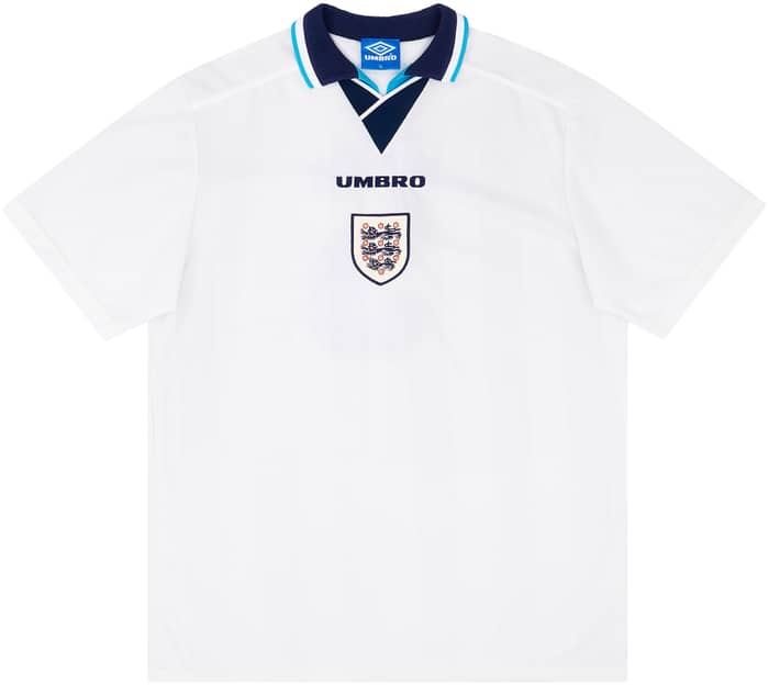 1995 England Match Worn Umbro Cup Home Shirt #5 (Scales)