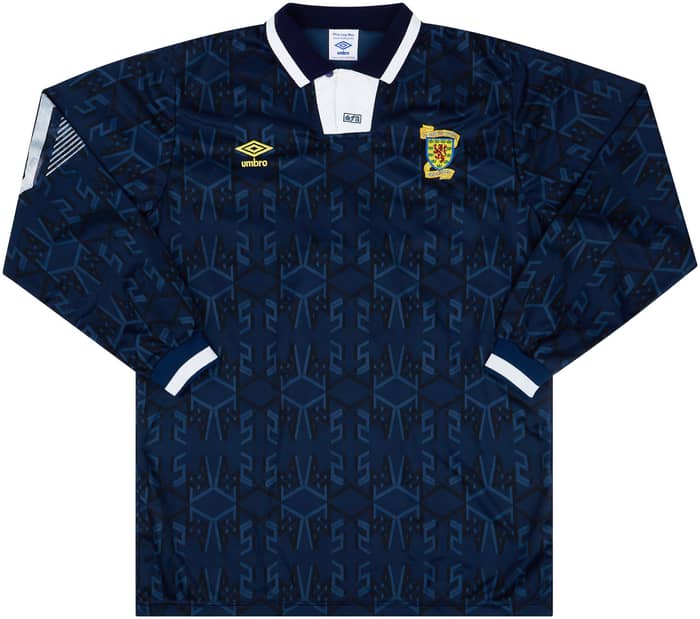 1992 Scotland U-21 Match Worn Home L/S Shirt #2