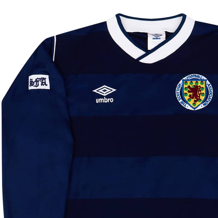 1985-88 Scotland Match Issue Home L/S Shirt #3 (MacLeod)