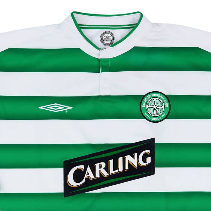 2003-04 Celtic Match Issue Home L/S Shirt Lennon #18 (v MTK Budapest)