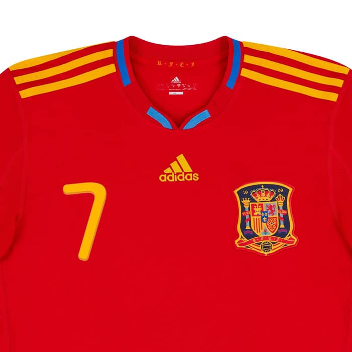 2009-10 Spain Home Shirt David Villa #7 - 8/10 - (S)