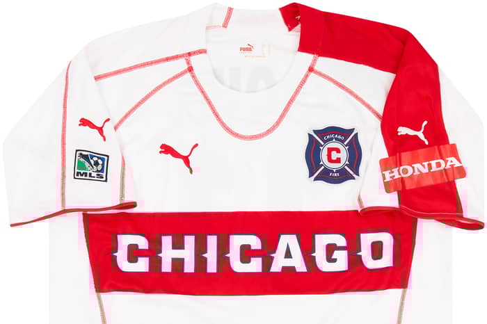 2005 Chicago Fire Match Issue Away Shirt Jaqua #11