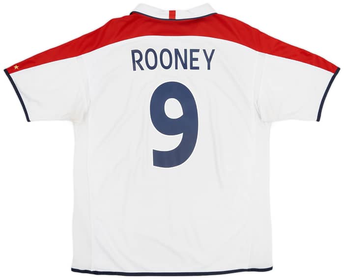 2003-05 England Home Shirt Rooney #9 - 6/10 - (XL)