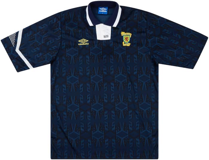 1992-93 Scotland Match Issue Signed Home Shirt #9 (McCoist)