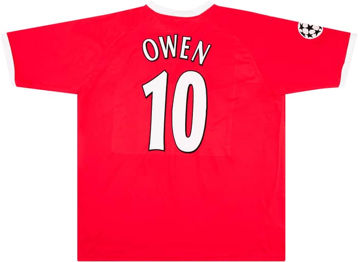 2002-03 Liverpool Match Issue Champions League Home Shirt Owen #10