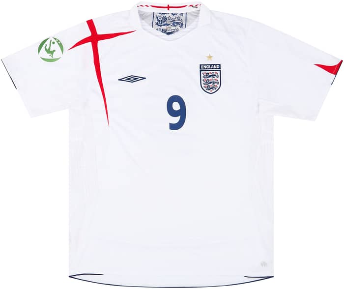 2005 England U-19 Match Issue European Championship Home Shirt #9 (Fryatt)