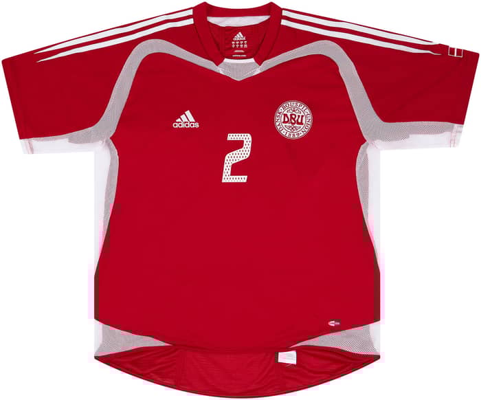 2004-05 Denmark Player Issue Home Shirt Sivebaek #2