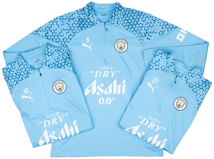 2023-24 Manchester City Player Issue 1/4 Zip Training Top # - As New