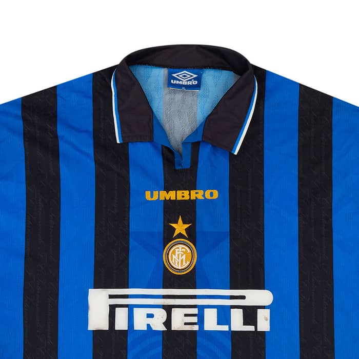 1996-97 Inter Milan Match Worn Home Shirt Ince #8 (v Manchester United)