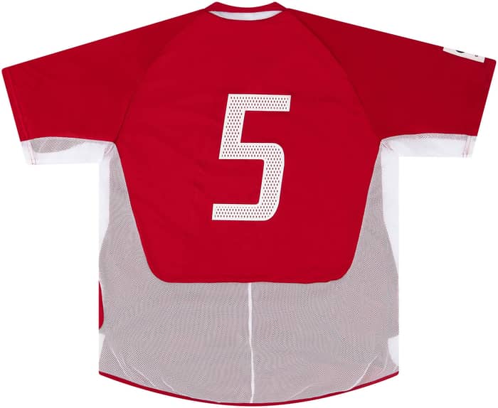 2005 Denmark Match Issue Home Shirt #5 (Jensen) v Greece