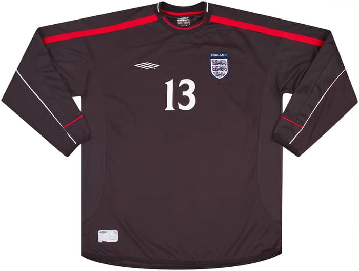 2001-02 England Match Issue GK Shirt #13 (Evans)