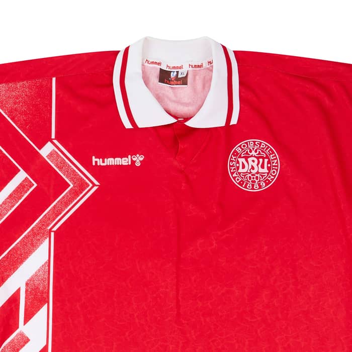 1994-96 Denmark U-21 Match Issue Home Shirt #5 (Jensen)