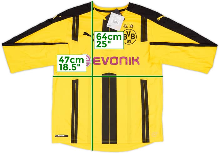 2016-17 Borussia Dortmund Home L/S Shirt Mor #9 (L.Boys)