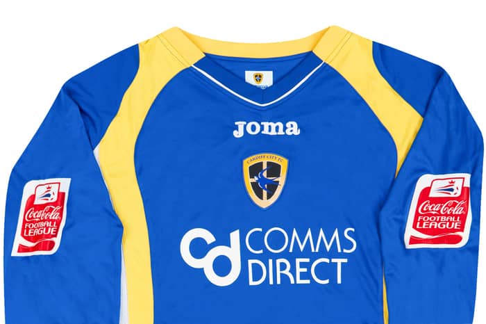 2007-08 Cardiff Match Issue Home L/S Shirt Sinclair #18