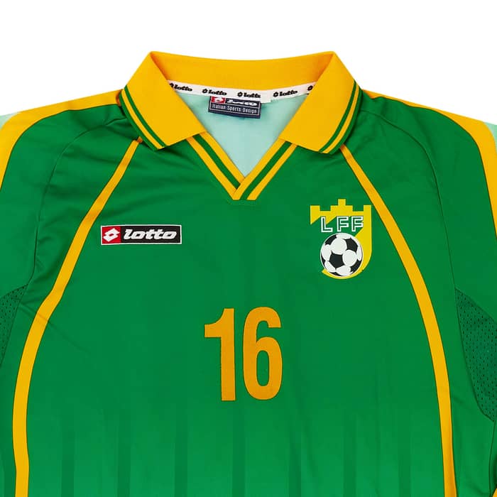 2000-01 Lithuania Match Issue Away L/S Shirt #16